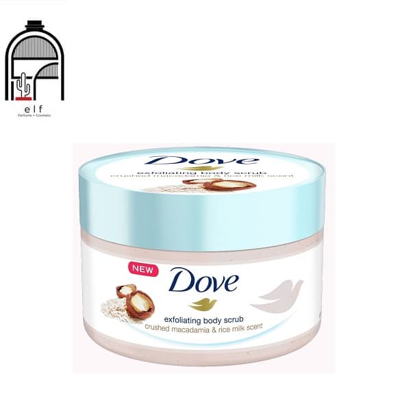 اسکراب لایه بردار بدن داو مدل Crushed Macadamia & Rice Milk