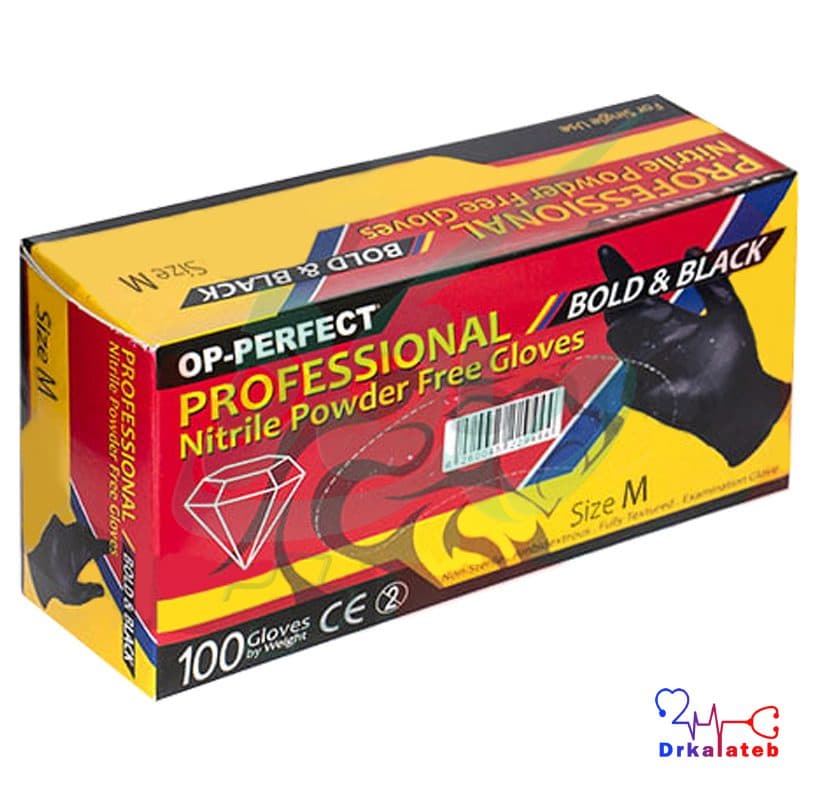 دستکش نیتریل مشکی اپی پرفکت 100 عددی OP-PERFECT