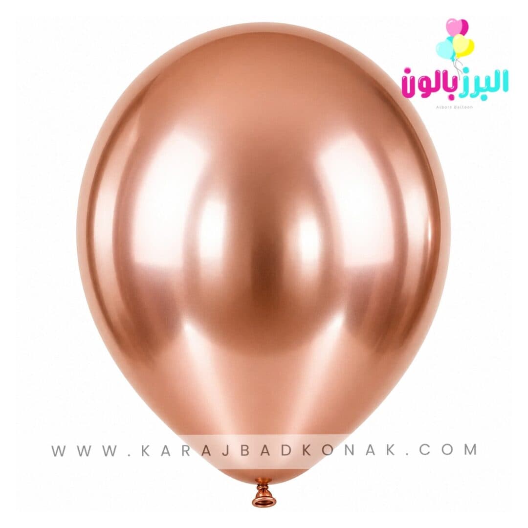 بادکنک کروم رنگ رزگلد