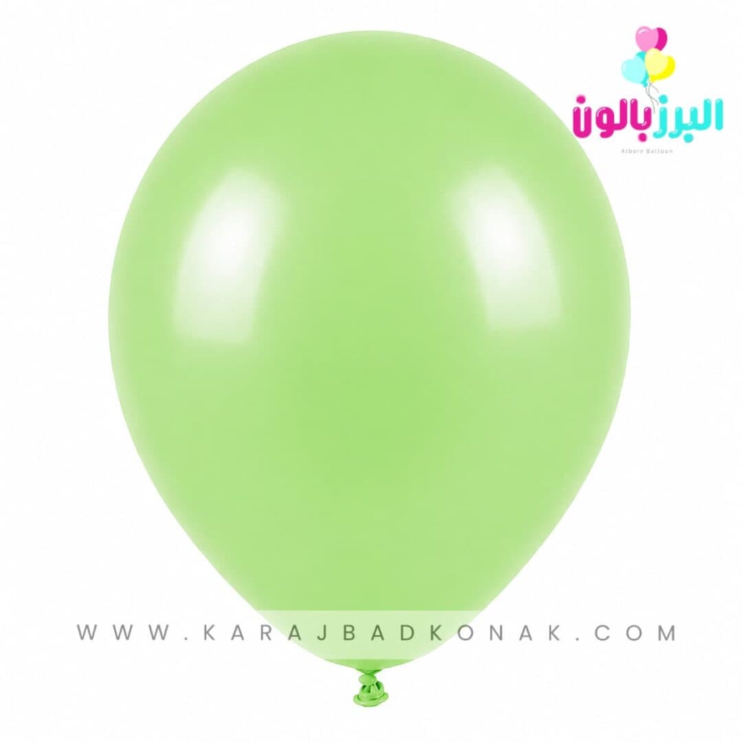 بادکنک لاتکس ساده رنگ سبز روشن