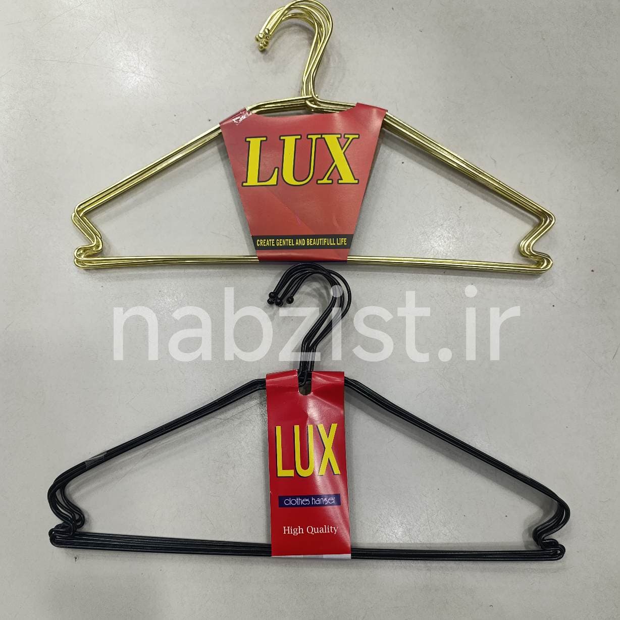 چوب لباسی لوکس طلایی و مشکی 6 عددی