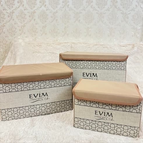 باکس نظم دهنده لباس ۳ عددی ایست دار طرح چرم برند اویم evim