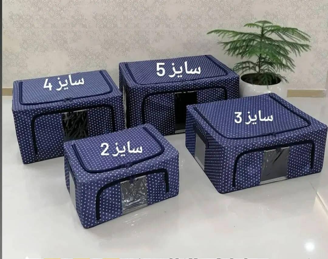 باکس لباس برزنتی سایز ۵ اسکلت فلزی، طلق دار، زیپ دار — تصویر ۶