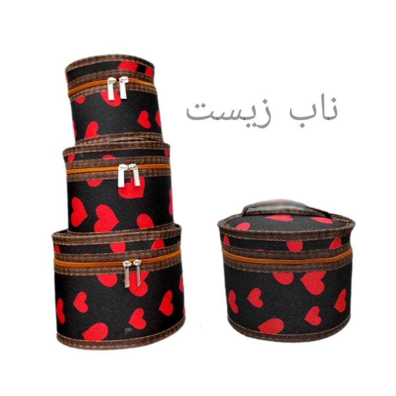 باکس نظم دهنده گرد 3 تایی جنس کرپ جاکارد