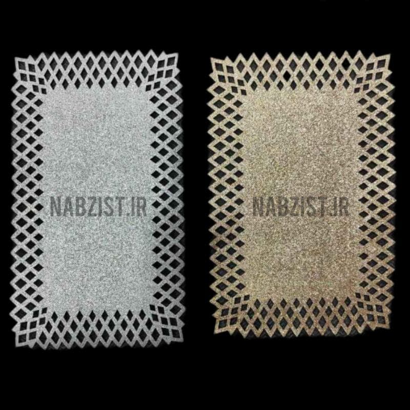 رومیزی ، تو سینی ، زیربشقابی چرم اکلیلی مستطیل سایز 18×28