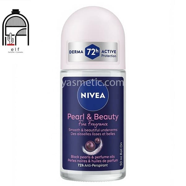 مام رول پرل بیوتی مشکی زنانه نیوا Nivea Pearl Beauty For Women 72 h