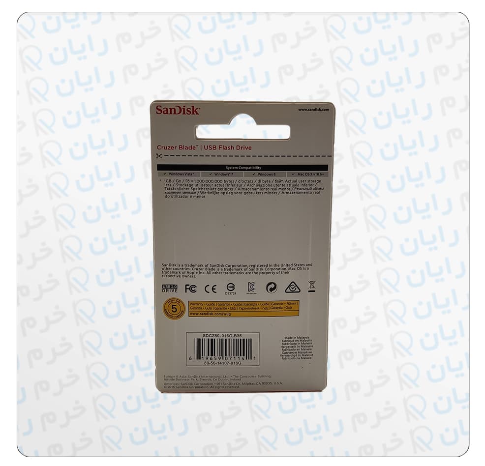 فلش مموری سن دیسک مدل Cruzer Blade ظرفیت 32 گیگابایت — تصویر ۷