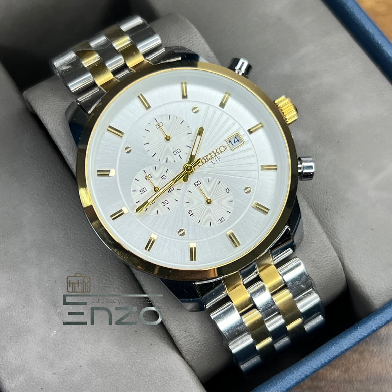ساعت مردانه سیکو کرنوگراف موتور شرکتی ضدآب