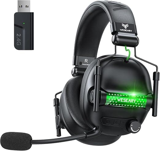 هدست گیمینگ بی‌سیم وسری با میکروفون | WESEARY Wireless Gaming Headset