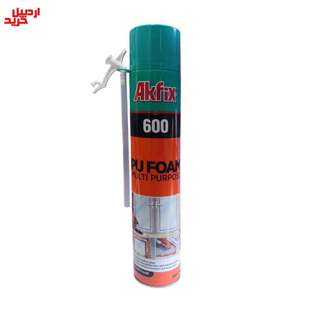 اسپری فوم پلی اورتان شلنگی آکفیکس akfix 600 polyurethane foam spray