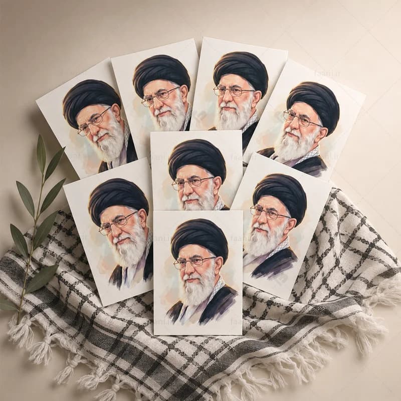عکس/ برچسب کوچک رهبر شهید طرح 2