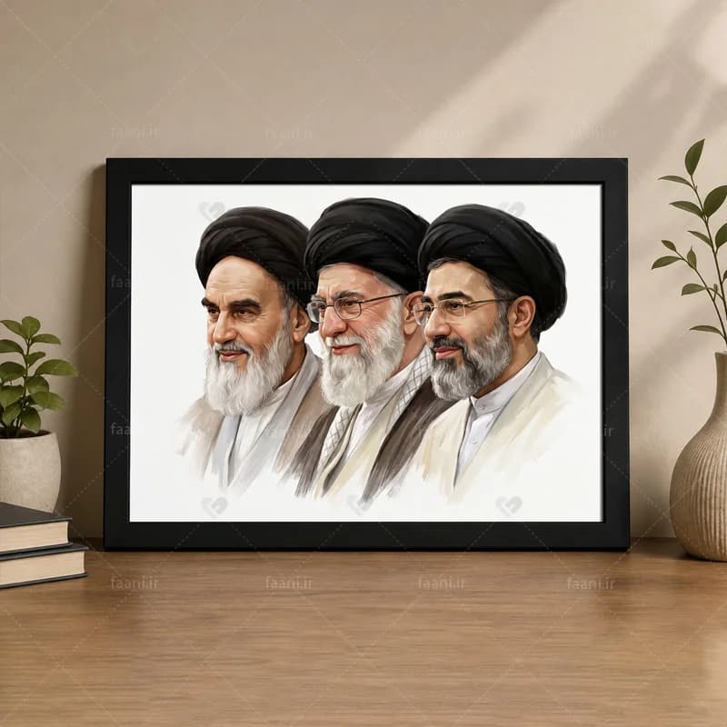 قاب عکس سه رهبر کد 20146