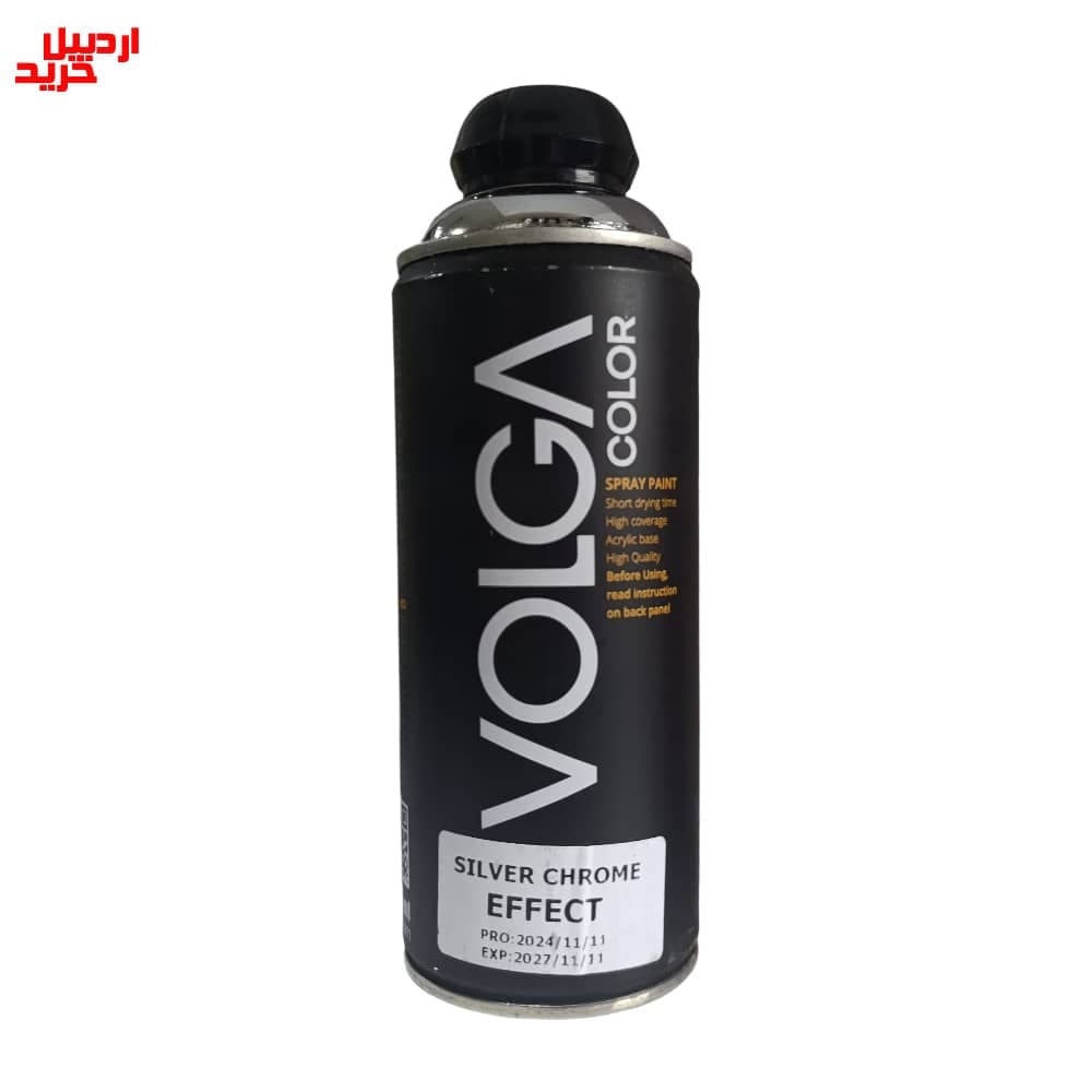 اسپری رنگ سیلور کروم ولگا (افکت نقره‌ ای کروم) volga spray paint silver chrome effect
