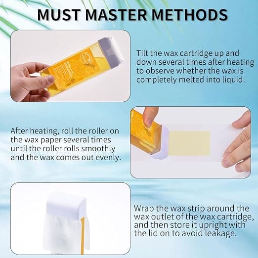 کیت گرم کننده موم اپیلاسیون و دستگاه واکس رولر دیجیتال | Digital Roll on Wax Warmer Kit — تصویر ۸