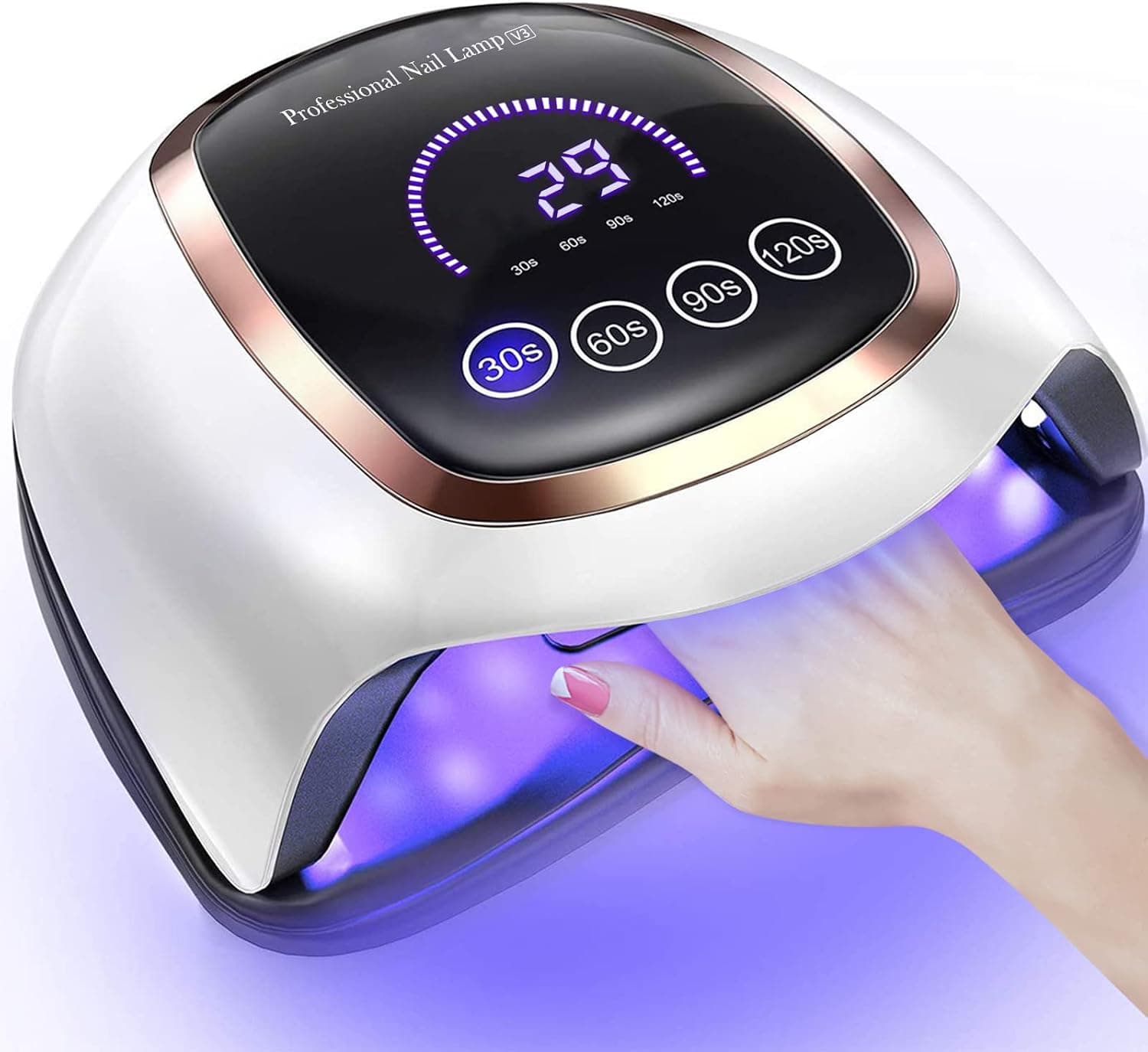 دستگاه لاک خشککن ناخن ناکسبی مدل NAXBEY BQ V3 168W UV LED Nail Lamp