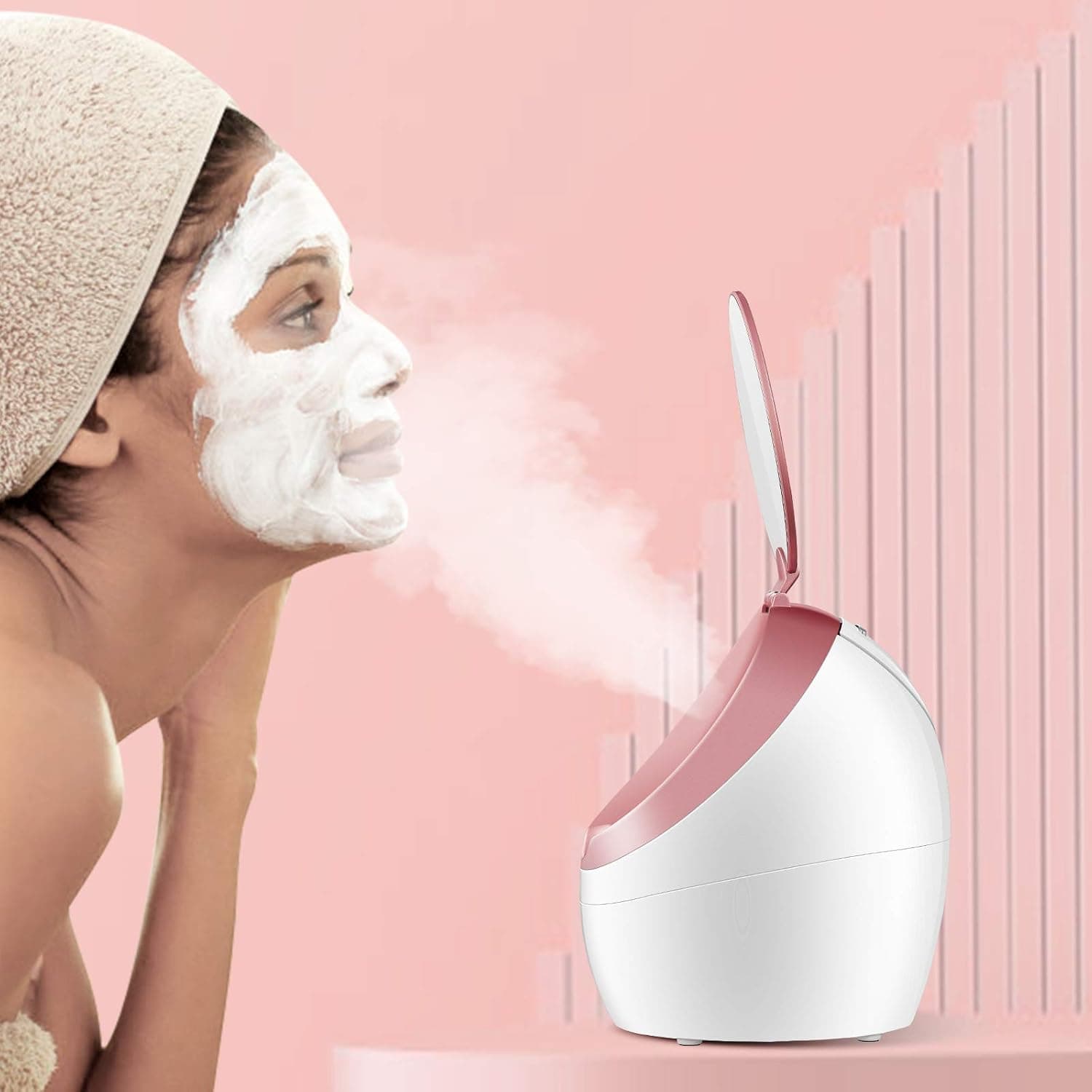 دستگاه پاکسازی و بخور گرم صورت نانو یونی و آینه الایدی اکاچی گلیا | OKACHI GLIYA Skin Care Steamer — تصویر ۱۰
