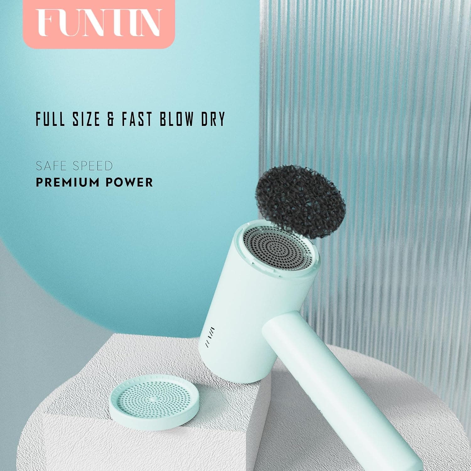 سشوار یون‌ساز فونتین مدل F01 با دیسپانسر | Funtin F01 Ionic Hair Dryer Set — تصویر ۴