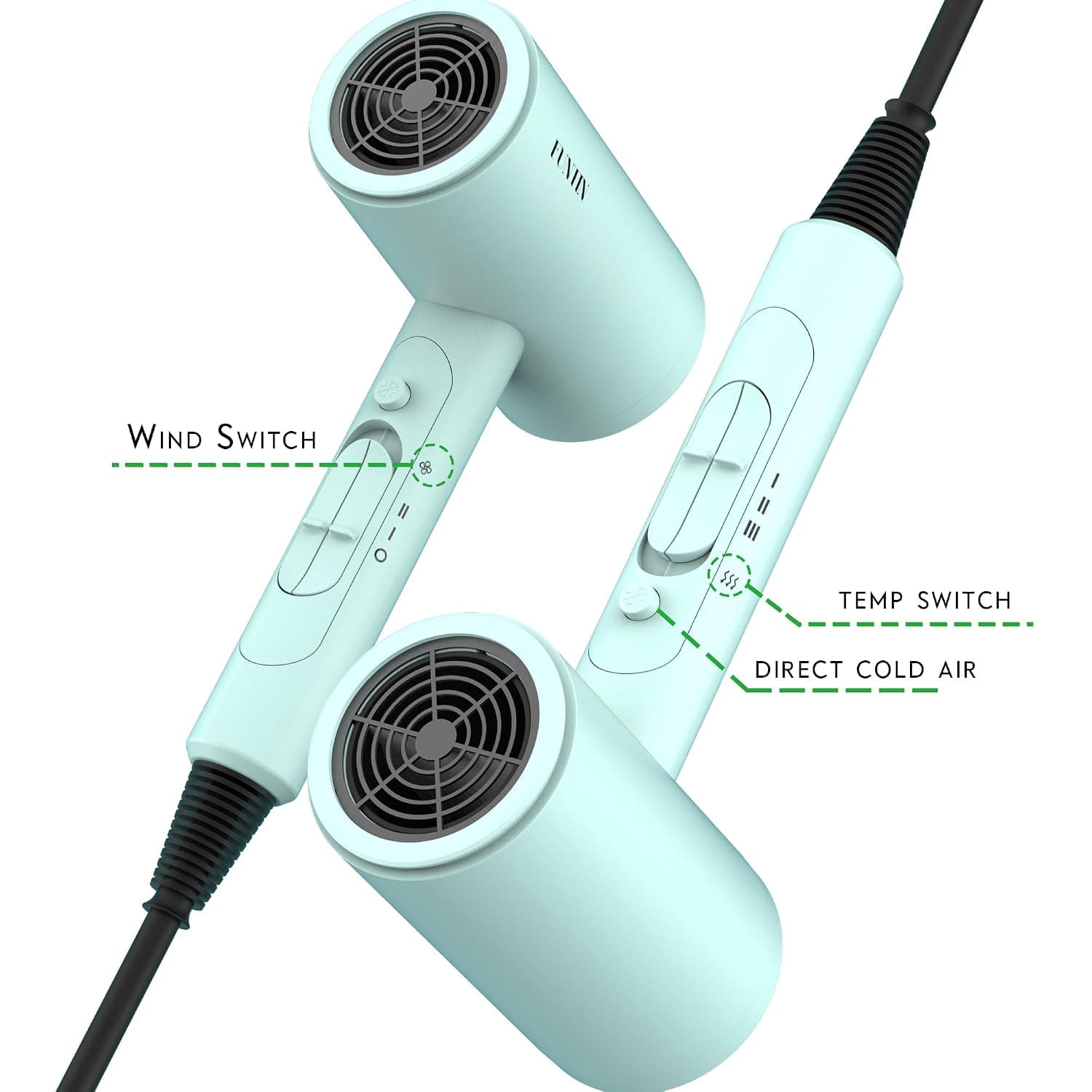 سشوار یون‌ساز فونتین مدل F01 با دیسپانسر | Funtin F01 Ionic Hair Dryer Set — تصویر ۶