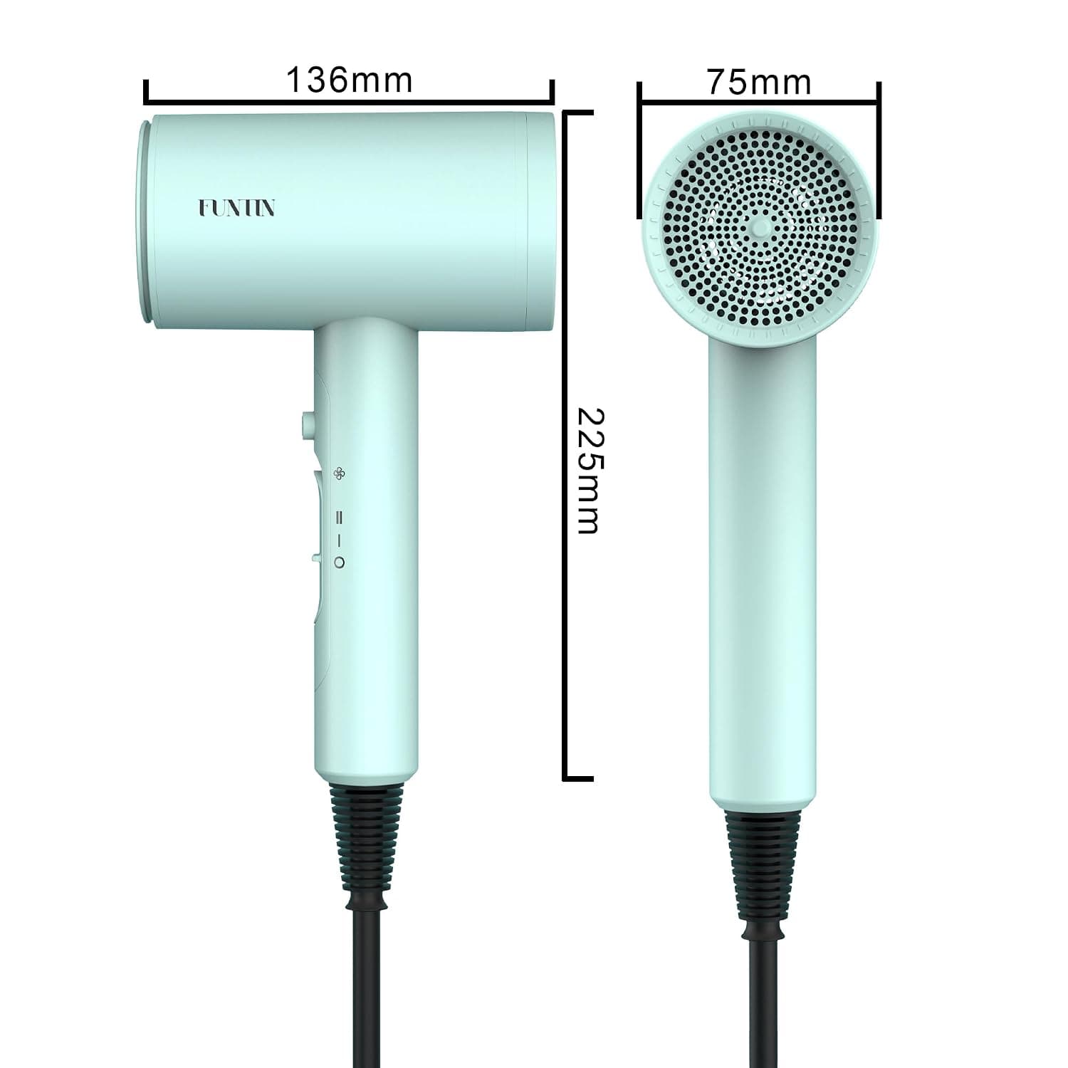 سشوار یون‌ساز فونتین مدل F01 با دیسپانسر | Funtin F01 Ionic Hair Dryer Set — تصویر ۷