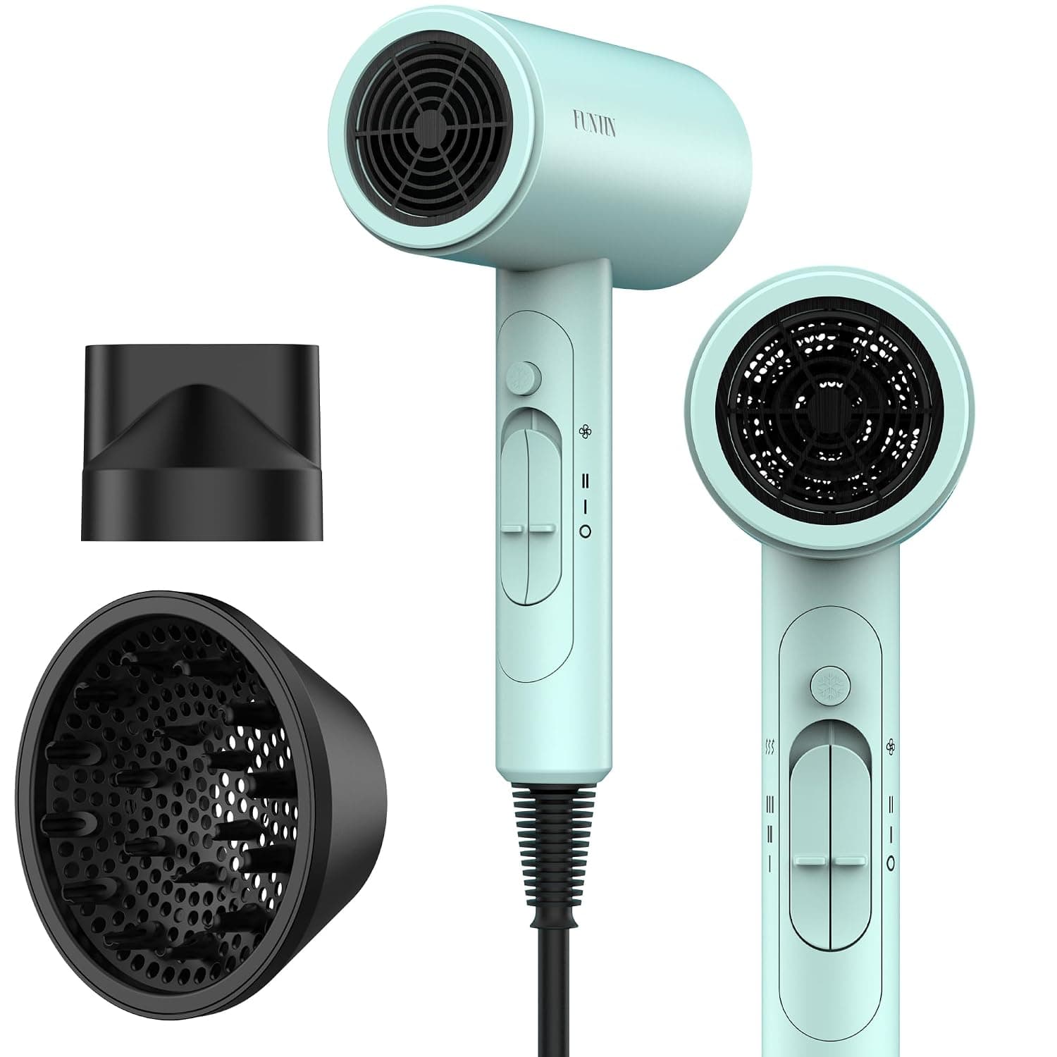 سشوار یون‌ساز فونتین مدل F01 با دیسپانسر | Funtin F01 Ionic Hair Dryer Set — تصویر ۸