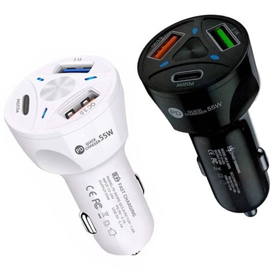 شارژر فندکی مدل QC3.0 Charger-PD-55W — تصویر ۷