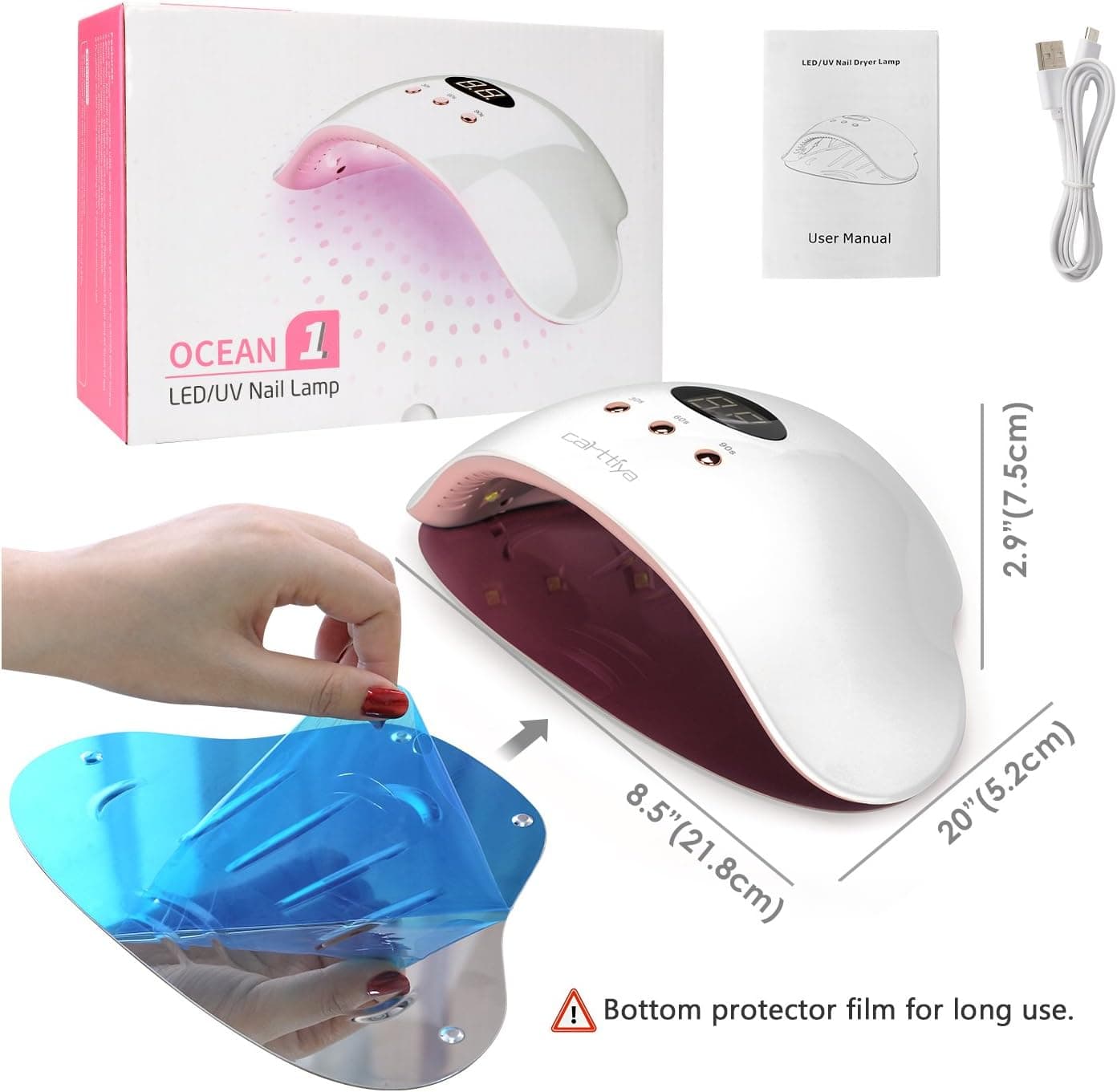 دستگاه لاک خشک‌کن اوشن | لامپ ناخن OCEAN LED/UV — تصویر ۵