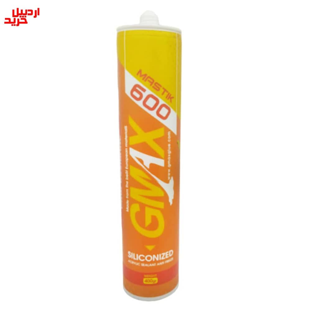 درزگیر ماستیک سیلیکونیزه مشکی جی مکس mastik gmax 600 siliconized acrylic anti freeze 400gr