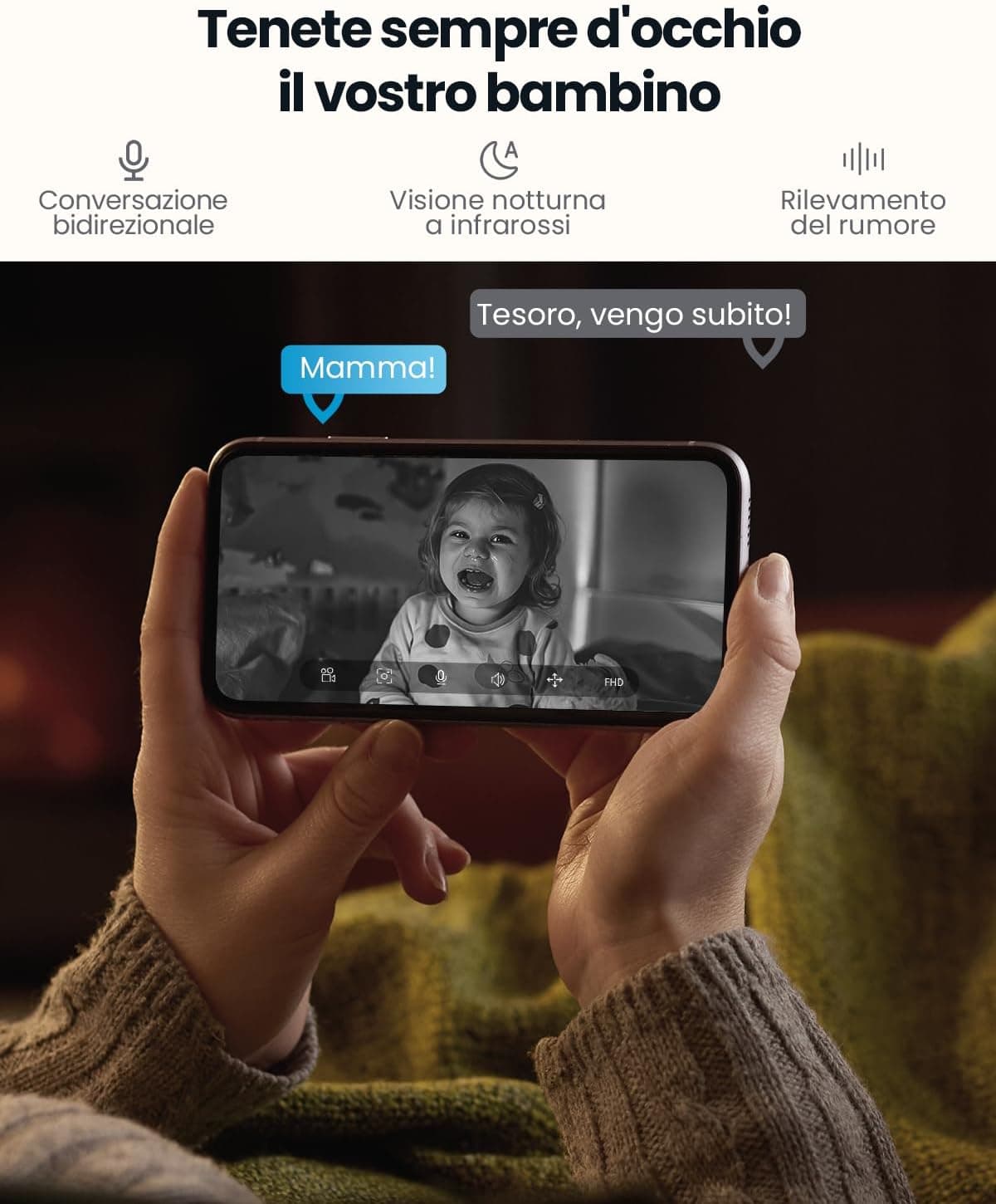 دوربین امنیتی وای فای ieGeek SC1 Pro با چرخش 360 درجه | ieGeek WiFi Security Camera — تصویر ۶