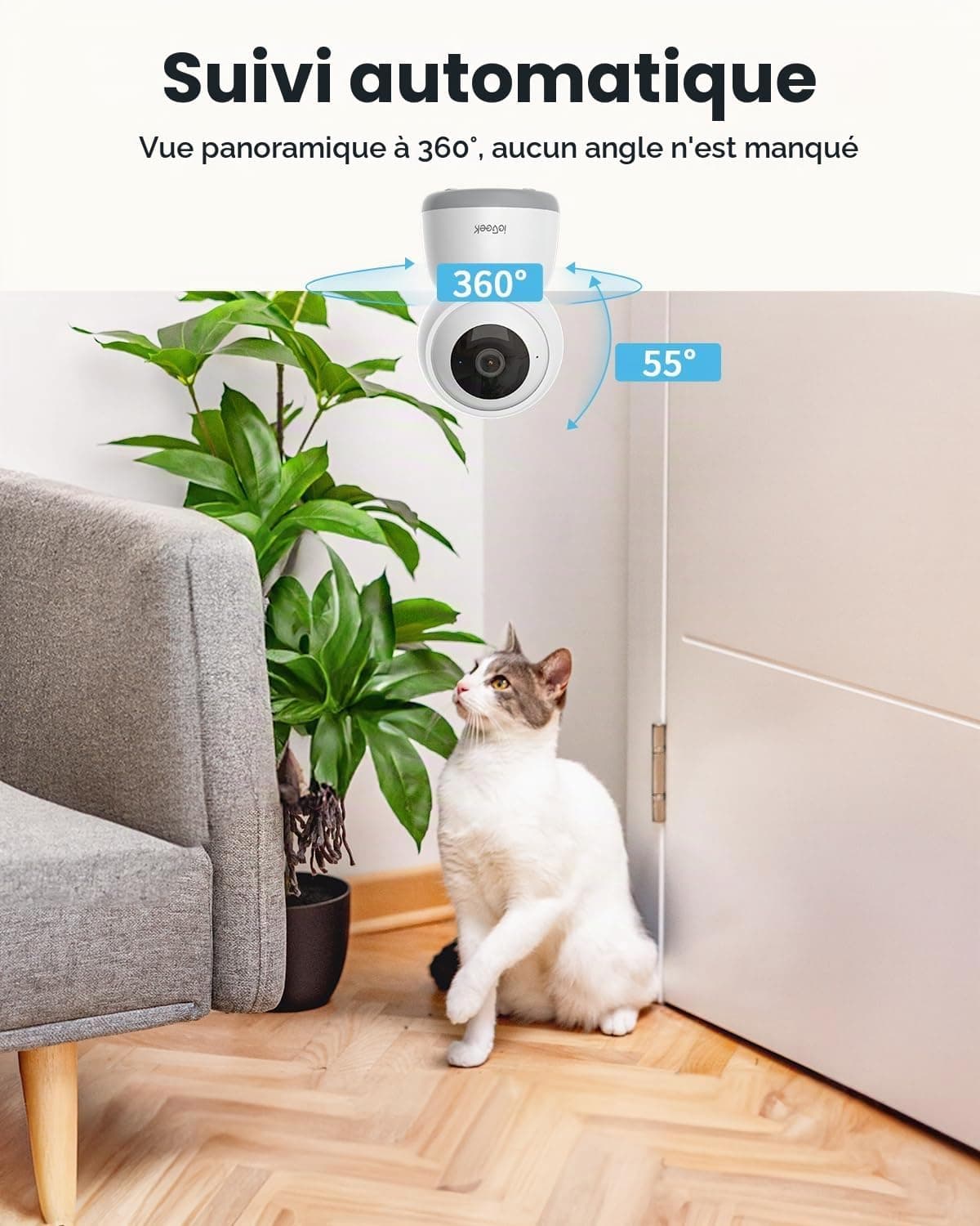 دوربین امنیتی وای فای ieGeek SC1 Pro با چرخش 360 درجه | ieGeek WiFi Security Camera — تصویر ۸