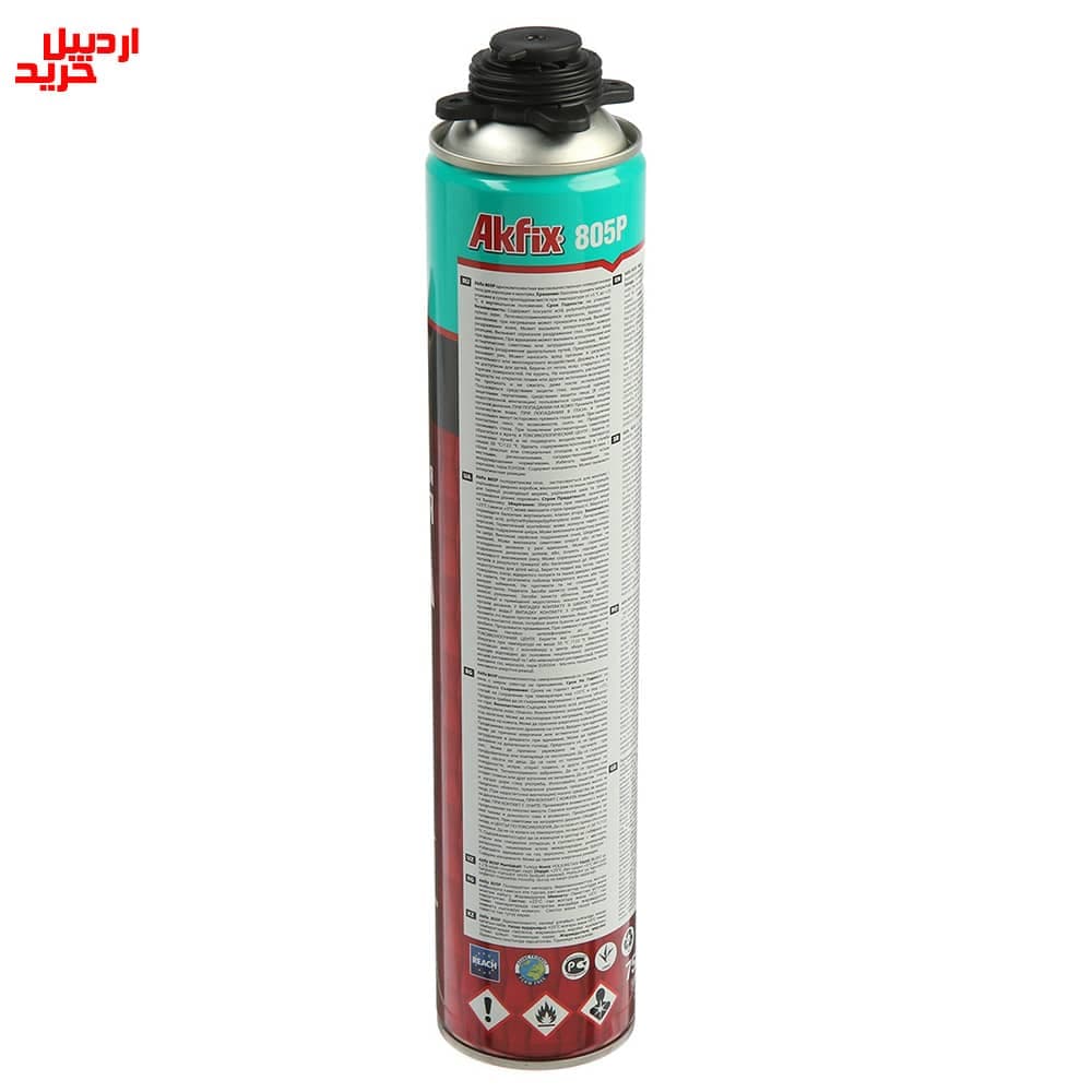 اسپری فوم گانخور پلی اورتان آکفیکس AKFIX multi purpose pu gun foam 805P — تصویر ۳