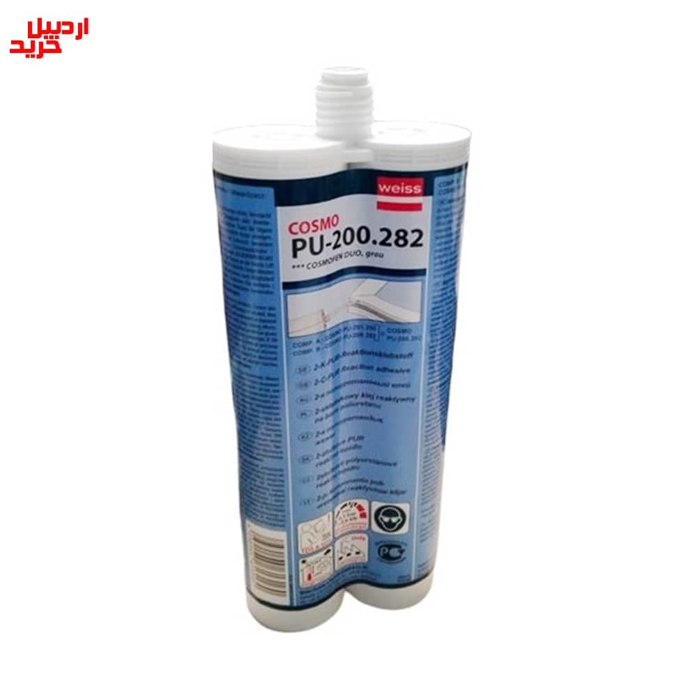 چسب پلی اورتان دوجزئی پانچ طوسی وایس 200.282- Polyurethane Adhesive Cosmo Weiss pu 200.282 900gr — تصویر ۳