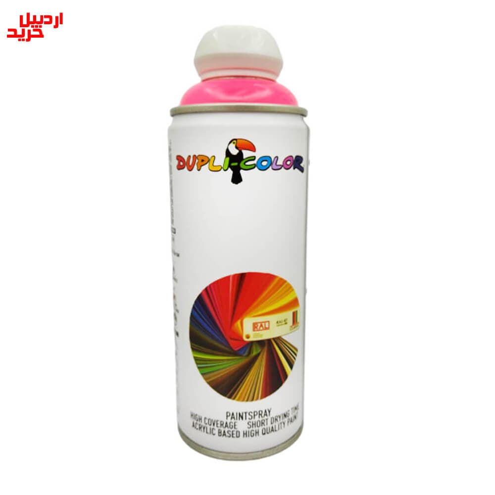 اسپری رنگ صورتی فلورسنت دوپلی کالر PINK fluorescent 400ml — تصویر ۹