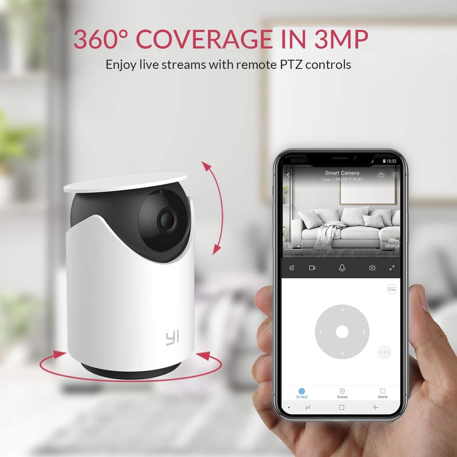 دوربین 1080P نظارتی YI مدل YHS.5020 وای فای | YI Dome 1080p IP Camera — تصویر ۴