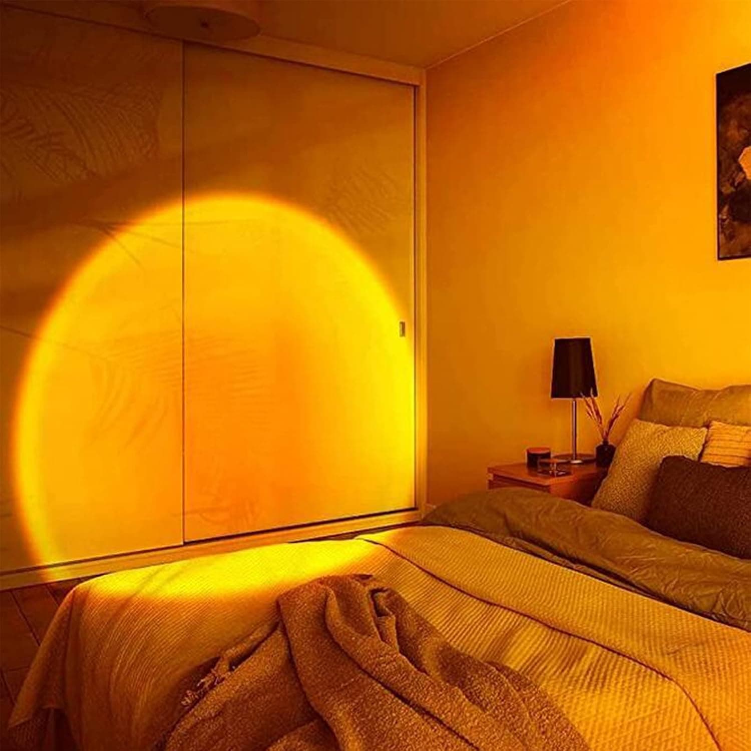 پروژکتور نور غروب آفتاب رنگی LED دکوراتیو چرخشی | Rotating LED Projection sunset Lamp — تصویر ۴