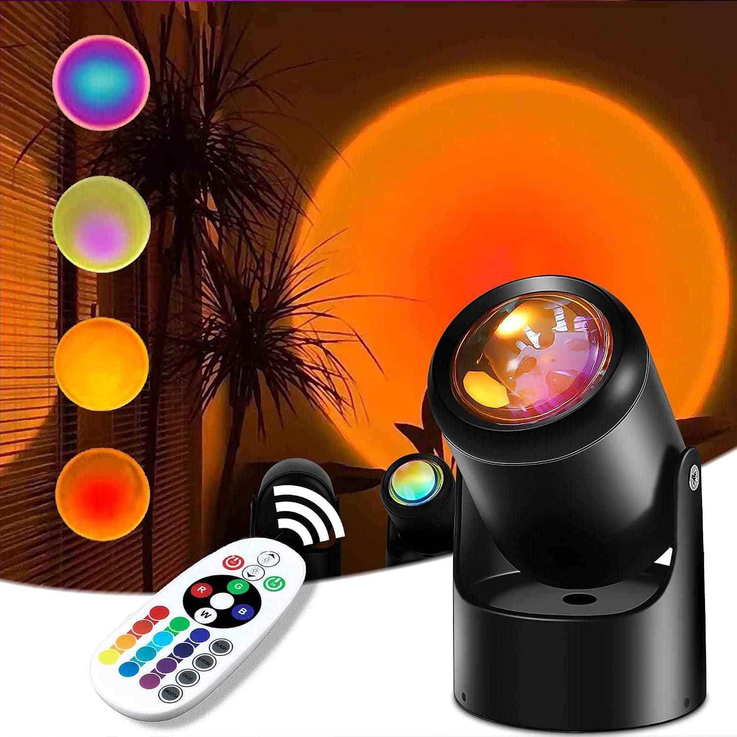 پروژکتور نور غروب آفتاب رنگی LED دکوراتیو چرخشی | Rotating LED Projection sunset Lamp