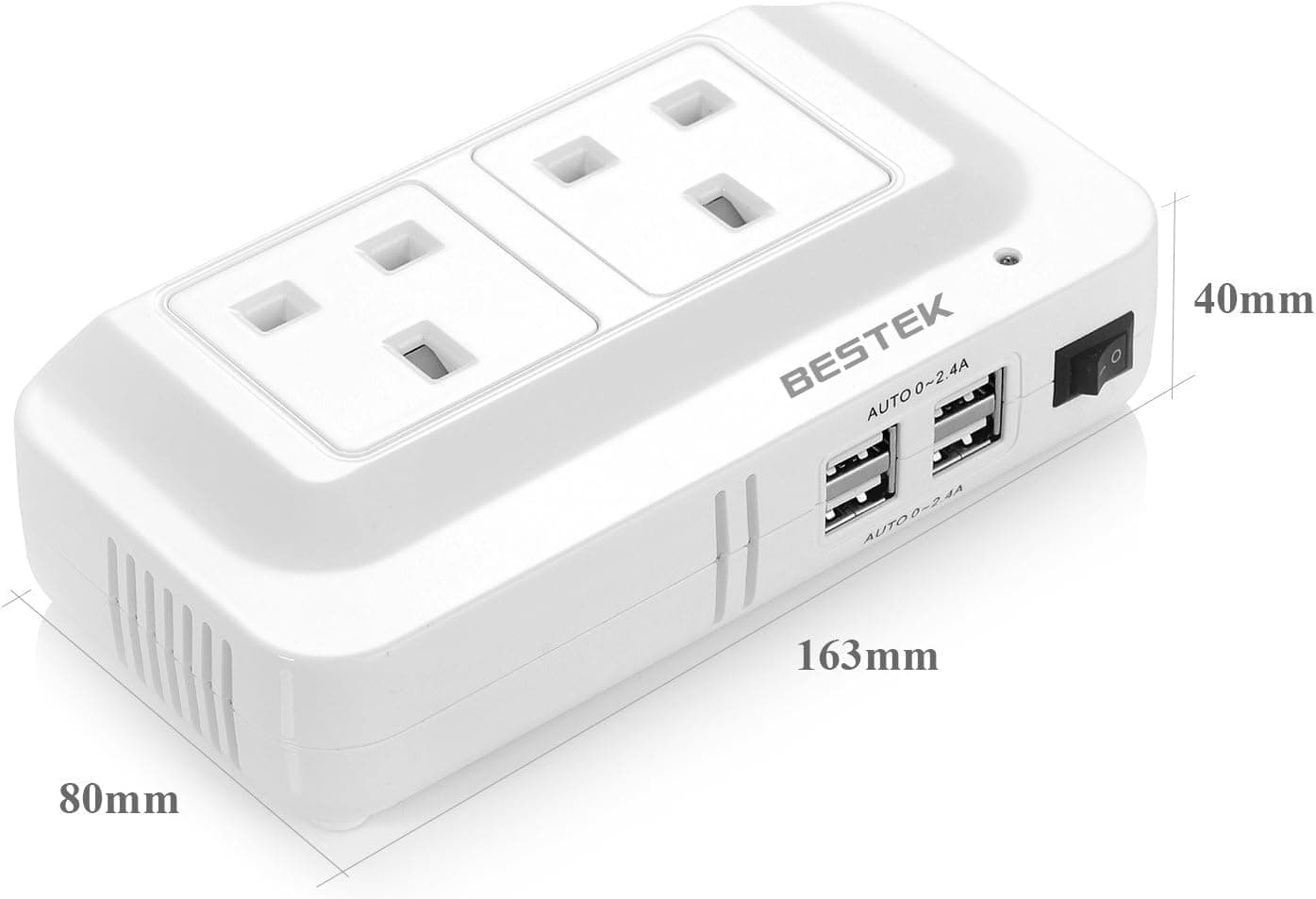 اینورتر مبدل برق خودرو بستک ۲۰۰ وات | BESTEK 200W Power Inverter — تصویر ۷