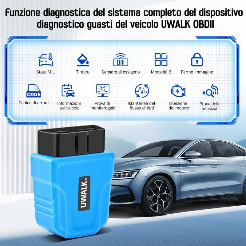 دستگاه دیاگ خودرو بلوتوثی UWALK مدل V011 با اتصال موبایل | V011 Bluetooth OBD2 Scanner — تصویر ۴