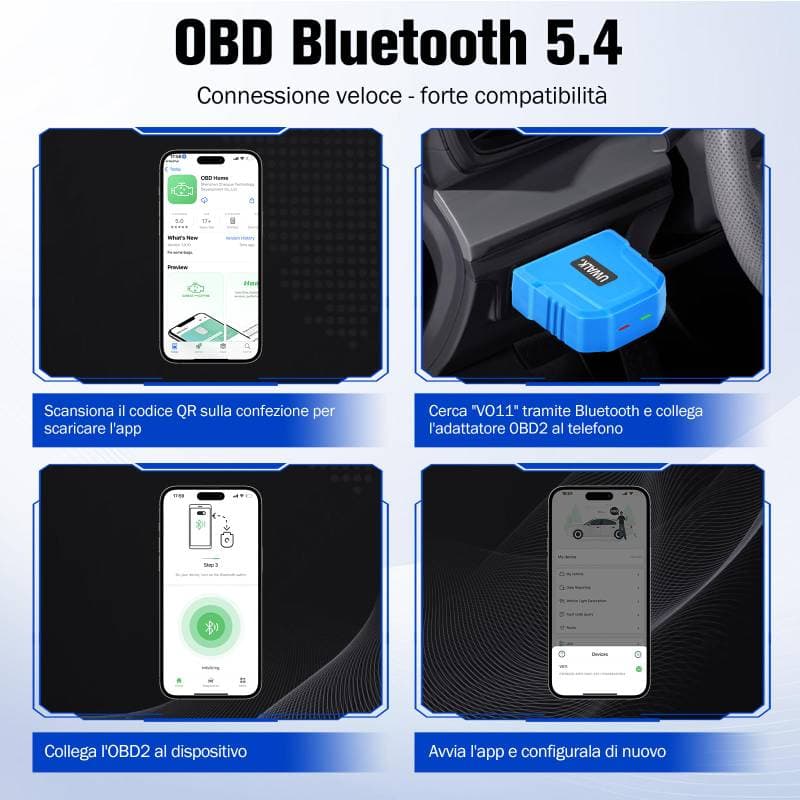 دستگاه دیاگ خودرو بلوتوثی UWALK مدل V011 با اتصال موبایل | V011 Bluetooth OBD2 Scanner — تصویر ۸