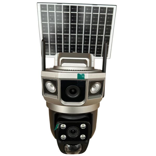 دوربین چرخشی4دوربینه 4G سیم کارتی +سولار خورشیدی V380