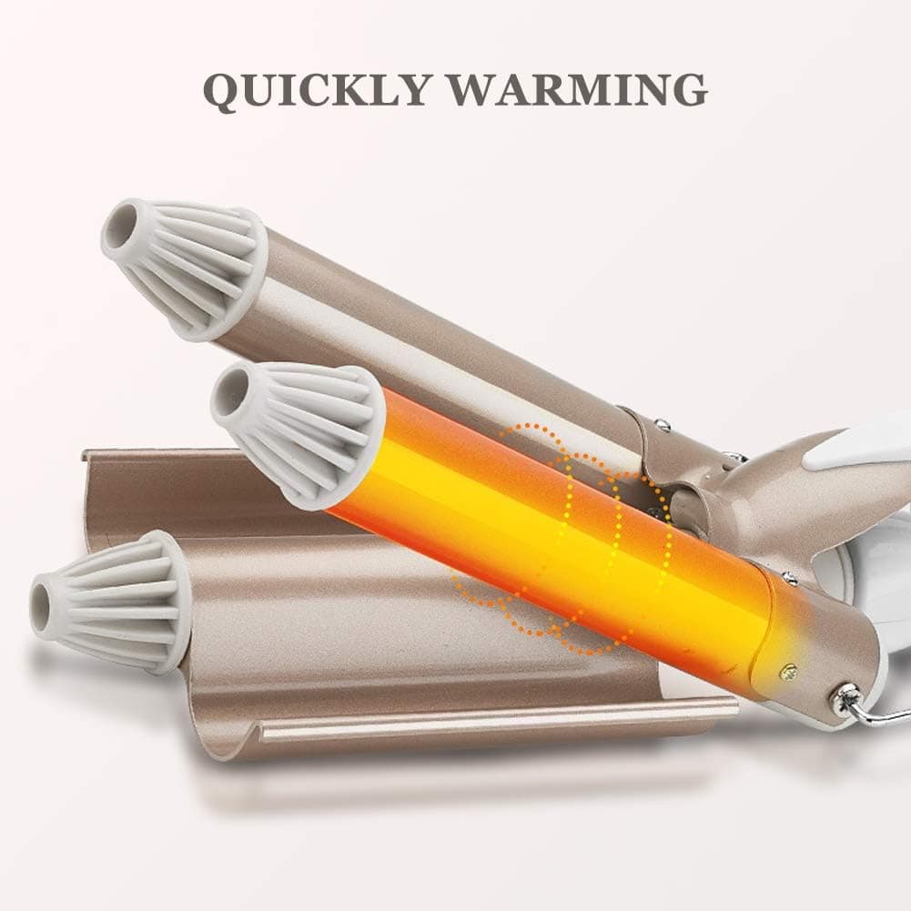 فرکننده مو سه لوله‌ای تاپ فور اور 25 میلی‌متری مدل JD-016 با تنظیم دما | TOP4EVER 3 Barrel Curling Iron — تصویر ۳