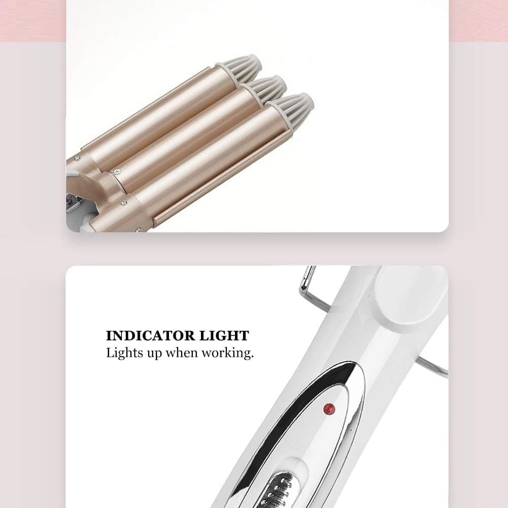 فرکننده مو سه لوله‌ای تاپ فور اور 25 میلی‌متری مدل JD-016 با تنظیم دما | TOP4EVER 3 Barrel Curling Iron — تصویر ۵