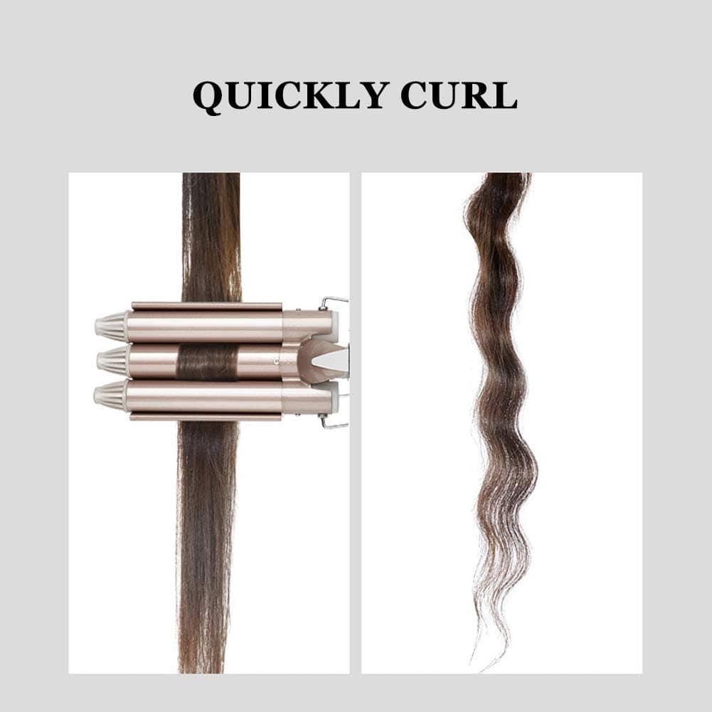 فرکننده مو سه لوله‌ای تاپ فور اور 25 میلی‌متری مدل JD-016 با تنظیم دما | TOP4EVER 3 Barrel Curling Iron — تصویر ۷