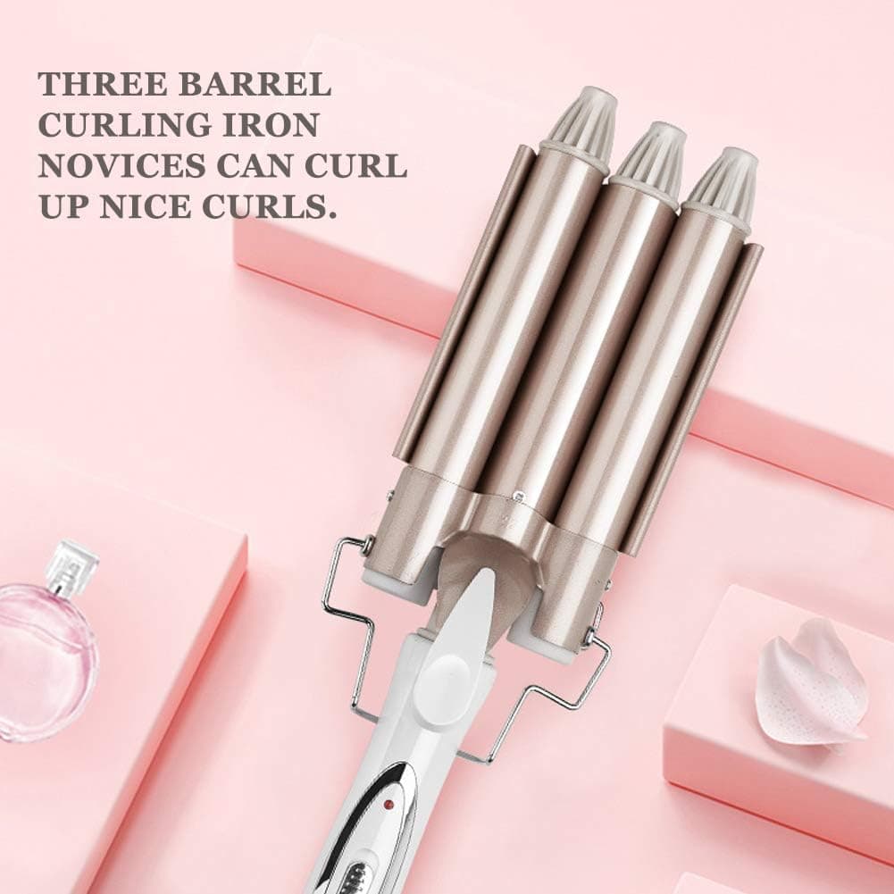 فرکننده مو سه لوله‌ای تاپ فور اور 25 میلی‌متری مدل JD-016 با تنظیم دما | TOP4EVER 3 Barrel Curling Iron — تصویر ۸