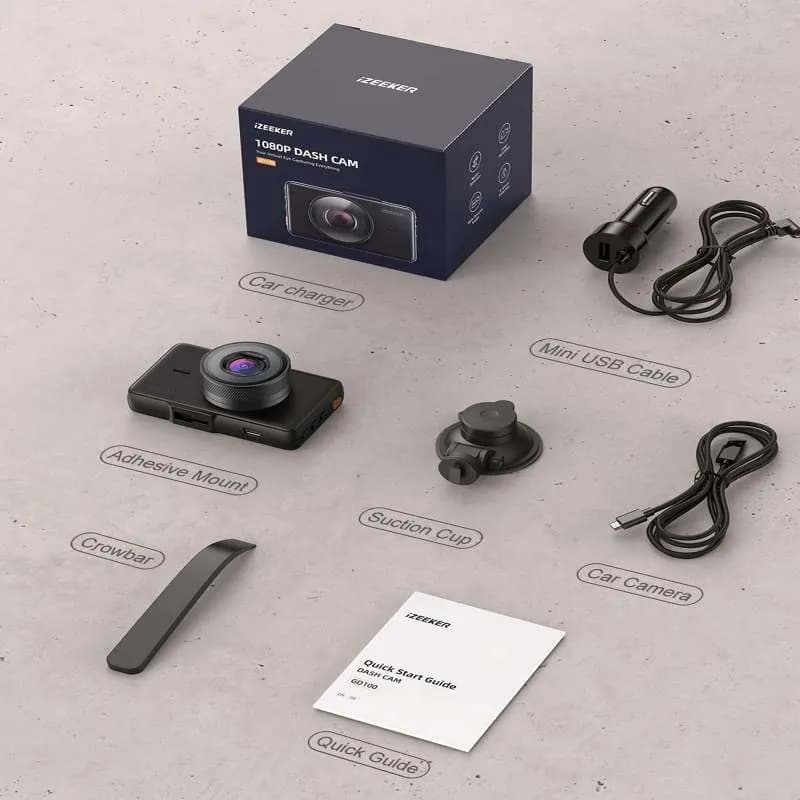دوربین ثبت وقایع خودرو iZEEKER مدل GD100 با کیفیت 2.5K و نمایشگر 3 اینچی | iZEEKER 2.5K Dash Cam — تصویر ۳
