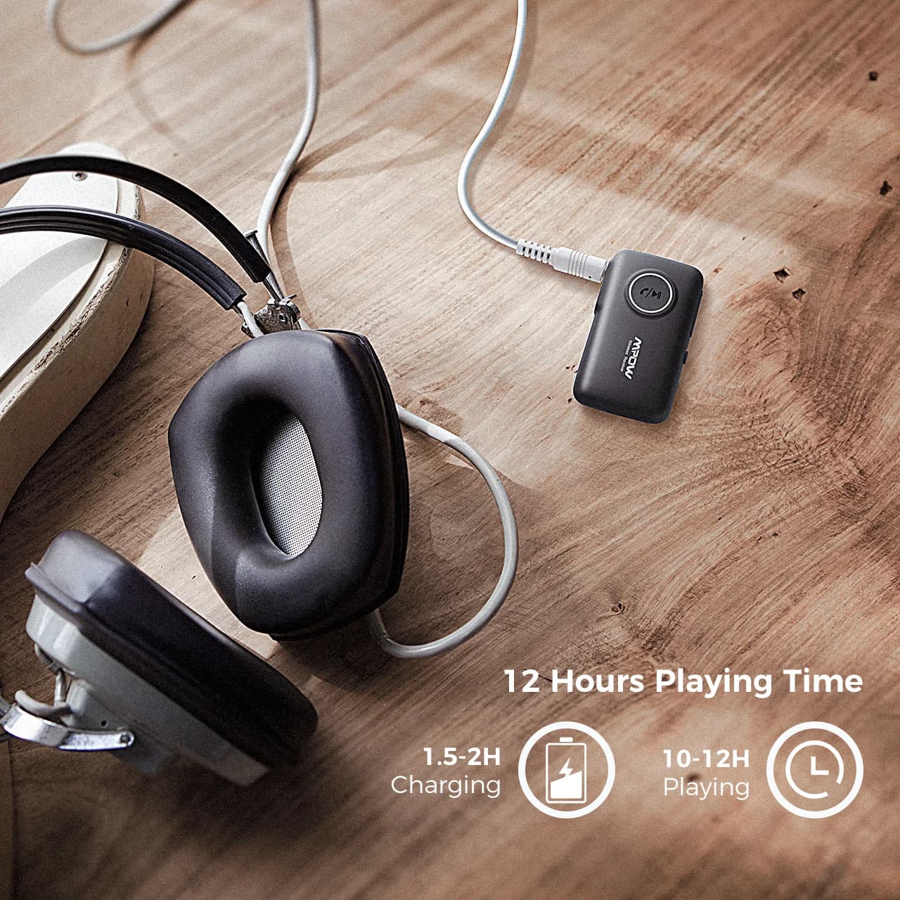 گیرنده بلوتوث خودرو Mpow با اتصال AUX و بلوتوث 5.0 | Mpow BH298A Bluetooth Aux Adapter — تصویر ۶