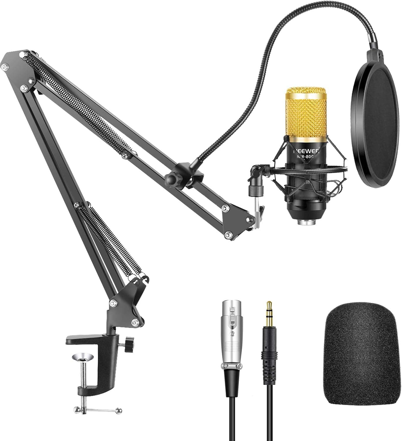 میکروفون استودیویی نیور NW-800 مجهز به پایه بازویی قابل تنظیم | Neewer NW-800 Studio Mic