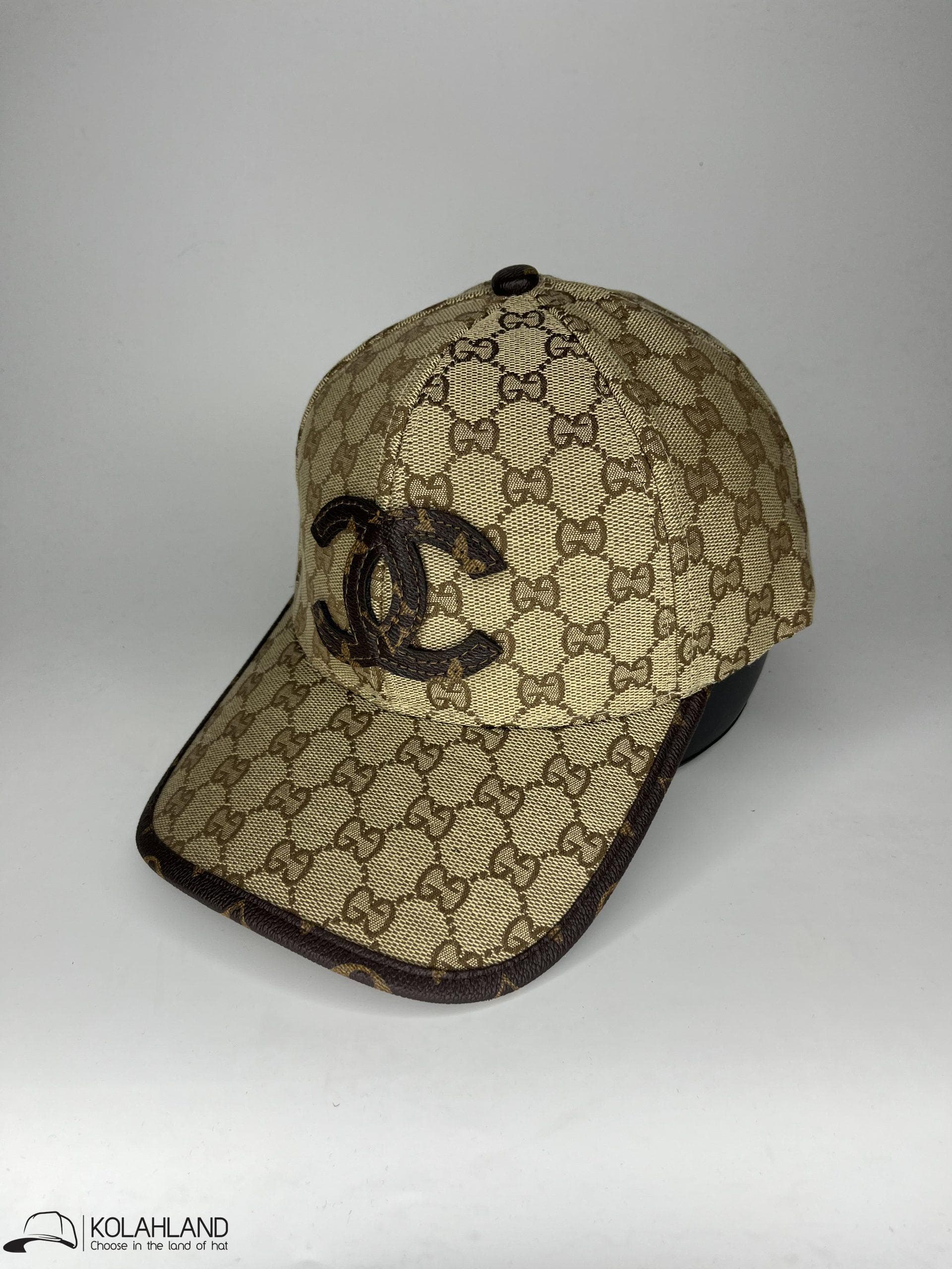 کلاه نقابدار کتان لبه چرم CHANEL-GUCCI — تصویر ۴