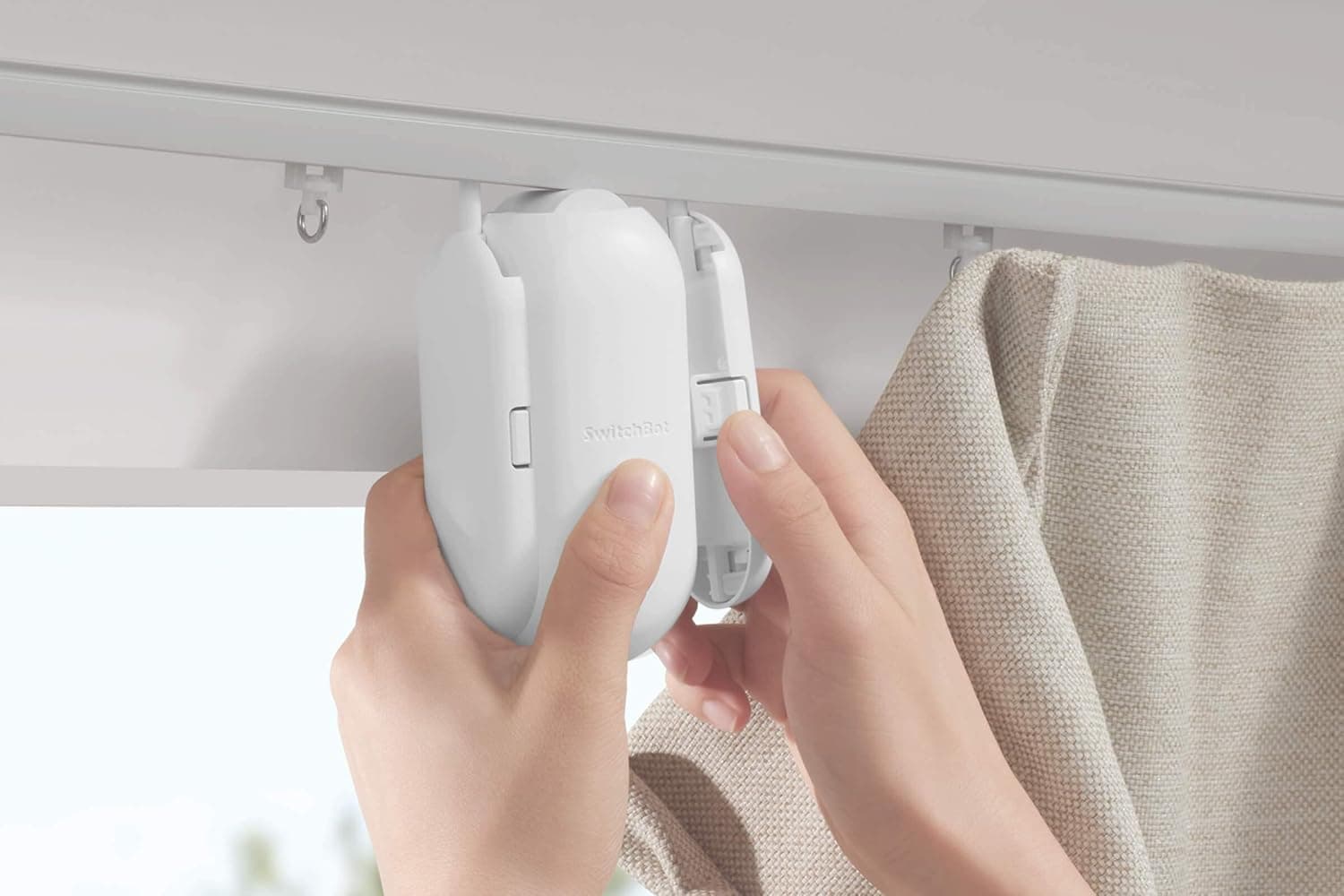 موتور و ربات هوشمند پرده سوییچ‌بات مدل U Rail 2 (رنگ سفید) | SwitchBot Wireless Smart Curtain Motor — تصویر ۷