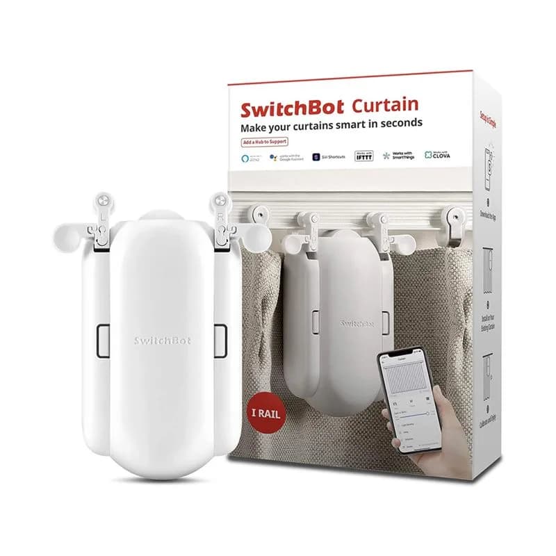 موتور و ربات هوشمند پرده سوییچ‌بات مدل U Rail 2 (رنگ سفید) | SwitchBot Wireless Smart Curtain Motor