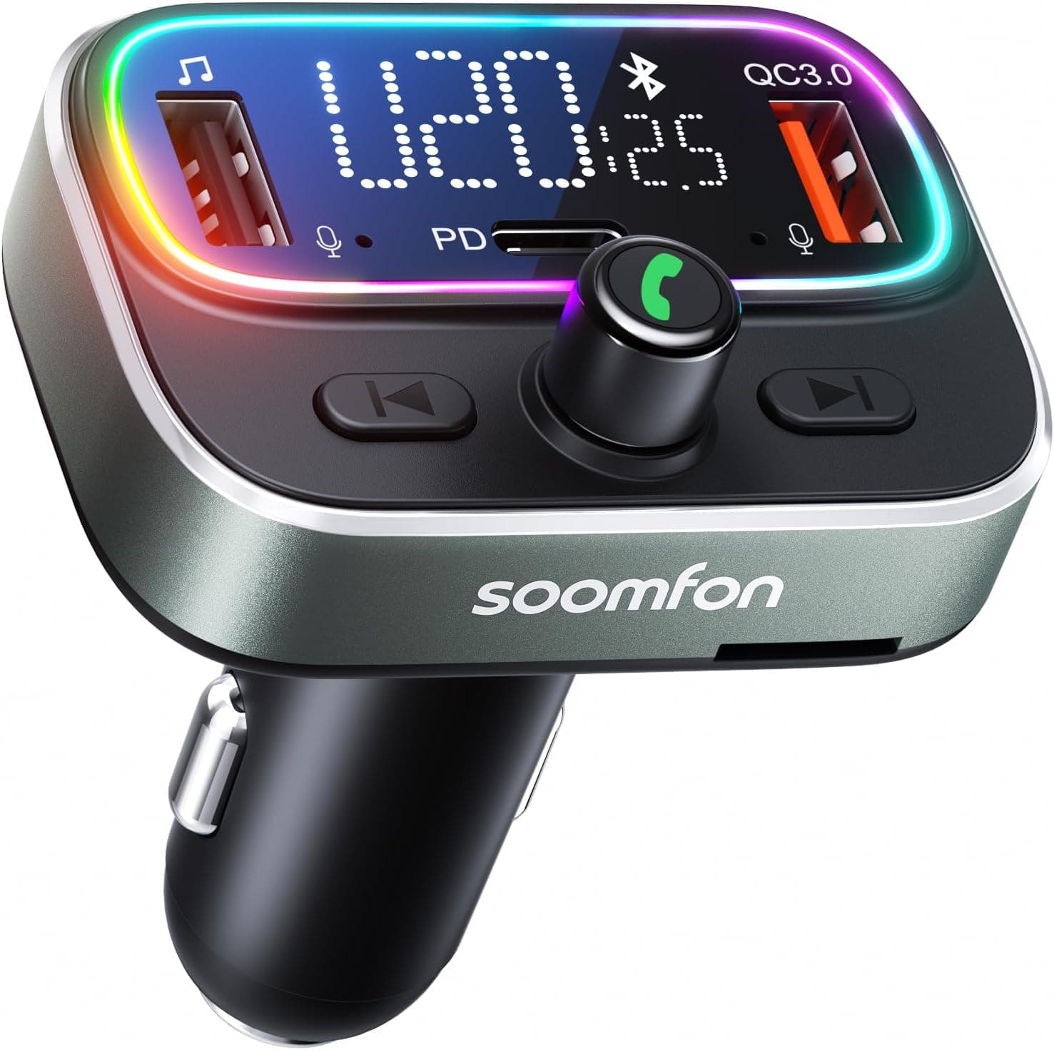 فرستنده بلوتوث اف ام خودرو سومفون | SOOMFON PD30W Car Bluetooth Adapter